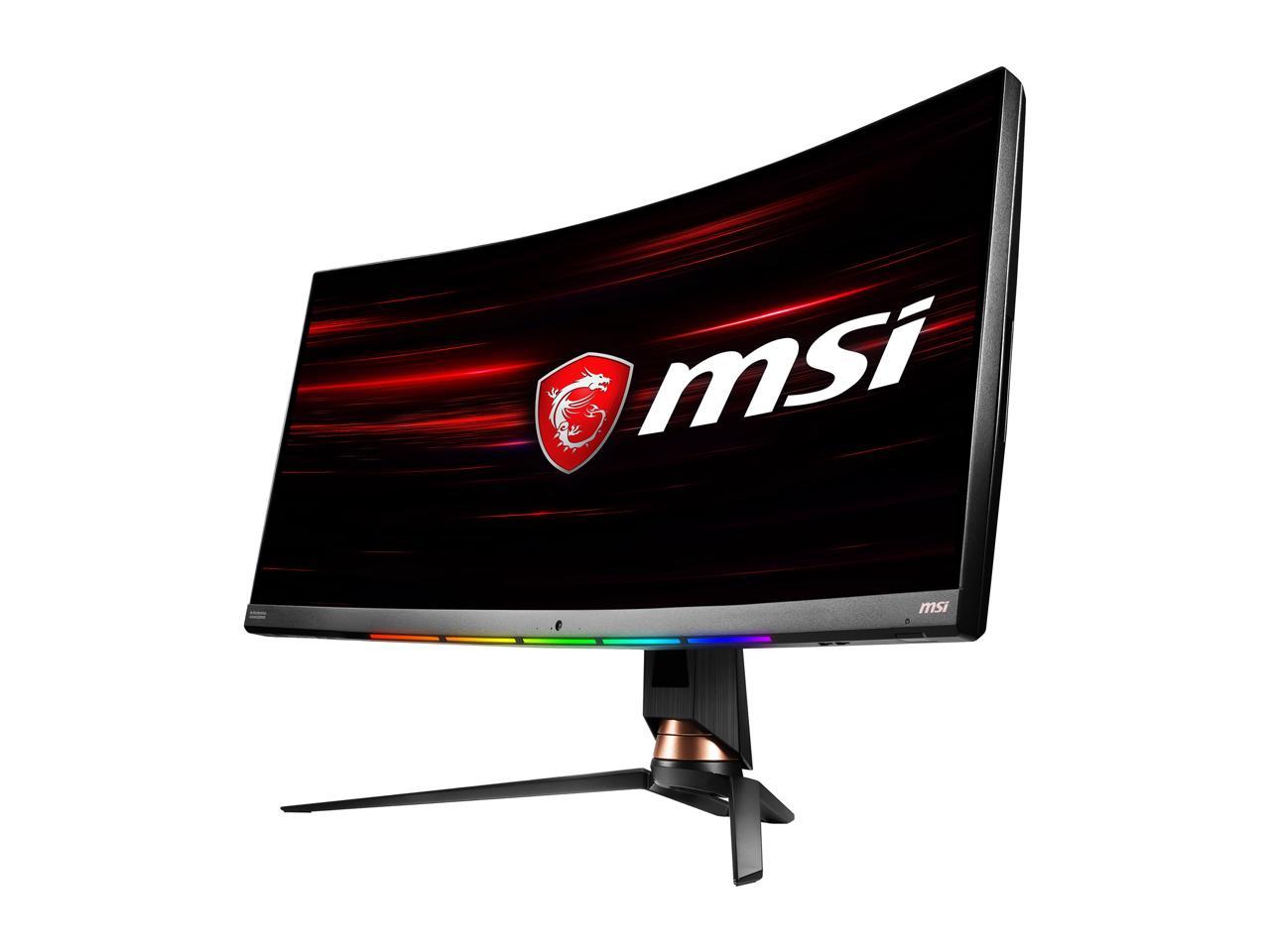 MSI Optix MPG341CQR 34" 3440 x 1440 UWHD 144Hz 1ms 2xHDMI DisplayPort USB Type-C AMD FreeSync HDR 400 Tilt Swivel Height Adjustable Backlit LED Curved Gaming Monitor