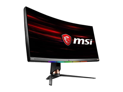 MSI Optix MPG341CQR 34" 3440 x 1440 UWHD 144Hz 1ms 2xHDMI DisplayPort USB Type-C AMD FreeSync HDR 400 Tilt Swivel Height Adjustable Backlit LED Curved Gaming Monitor