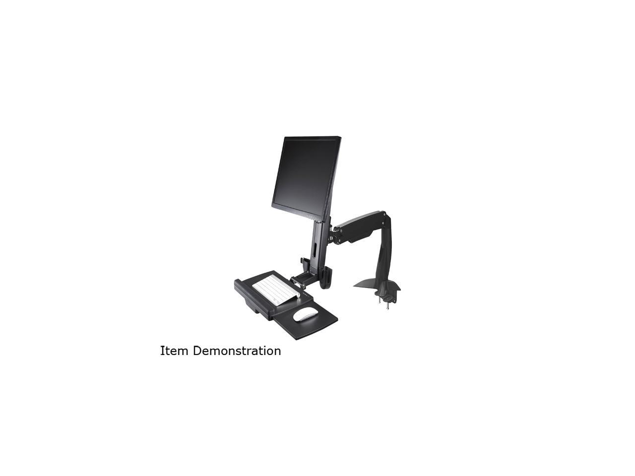 StarTech ARMSTSCP1 Sit Stand Monitor Arm - Up to 24in Monitors - Height Adjustable - VESA Mount - Monitor Stand - Sit Stand Workstation