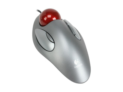 Logitech Trackman Marble Mouse, Four-Button, Programmable, Dark Gray