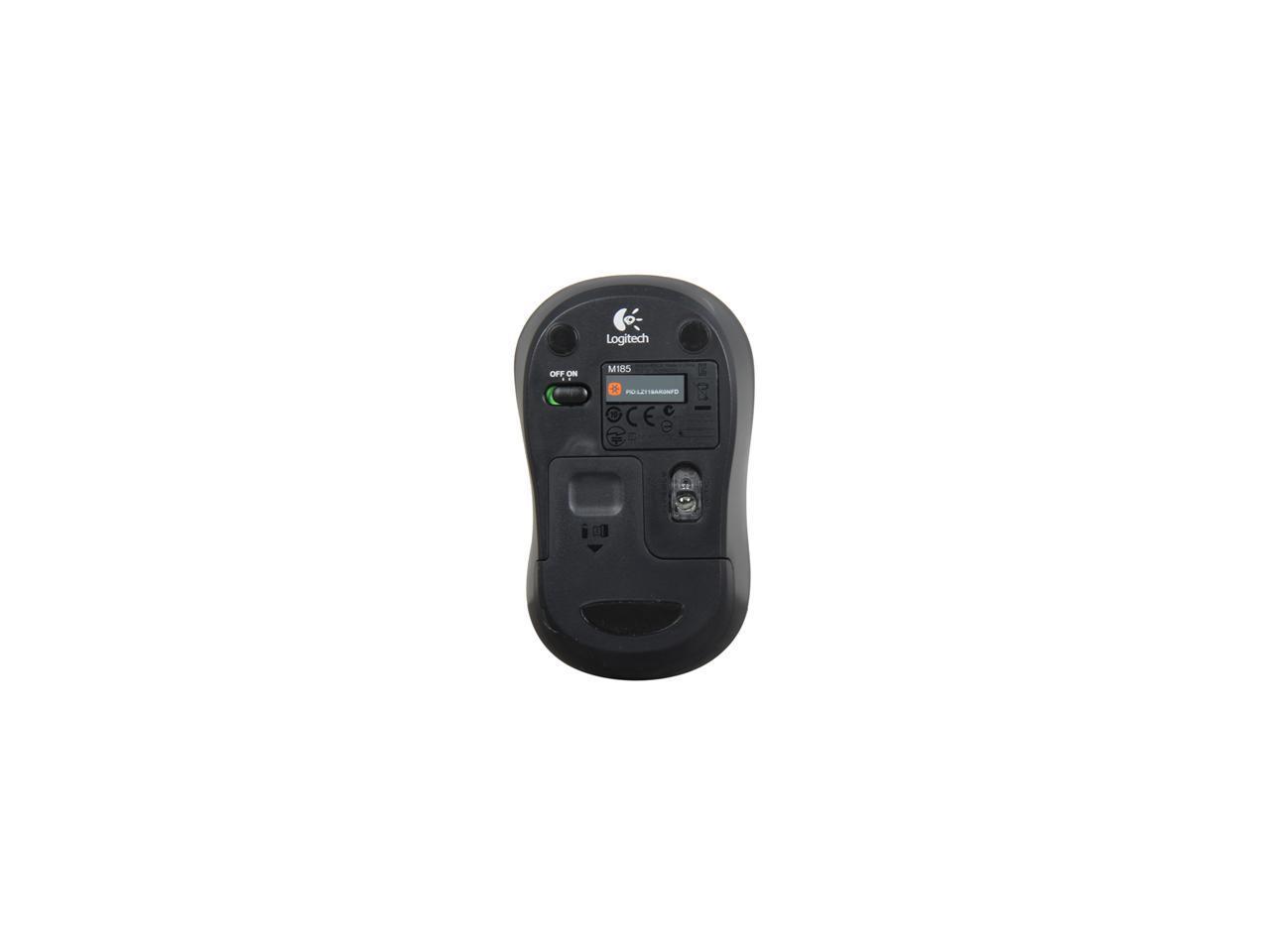 Logitech M185 910002225 Swift Gray 3 Buttons 1 x Wheel USB RF Wireless Optical 1000 dpi Mouse