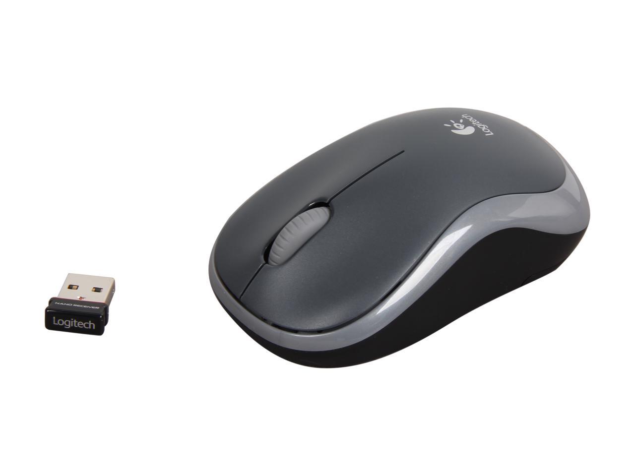 Logitech M185 910002225 Swift Gray 3 Buttons 1 x Wheel USB RF Wireless Optical 1000 dpi Mouse