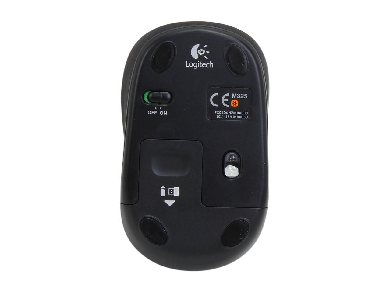 Logitech M325 RF Wireless Optical 1000dpi Mouse, Red, 910-002651