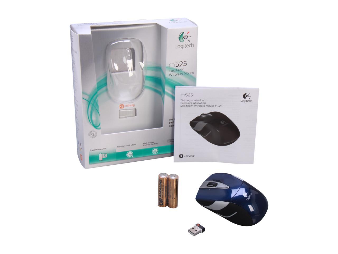 Logitech Wireless Mouse M525 - Navy / Grey