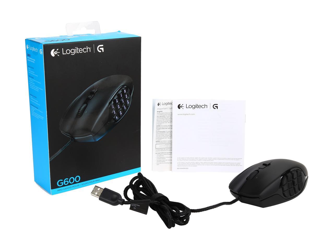 Logitech G600MMO Gaming Mouse - Black
