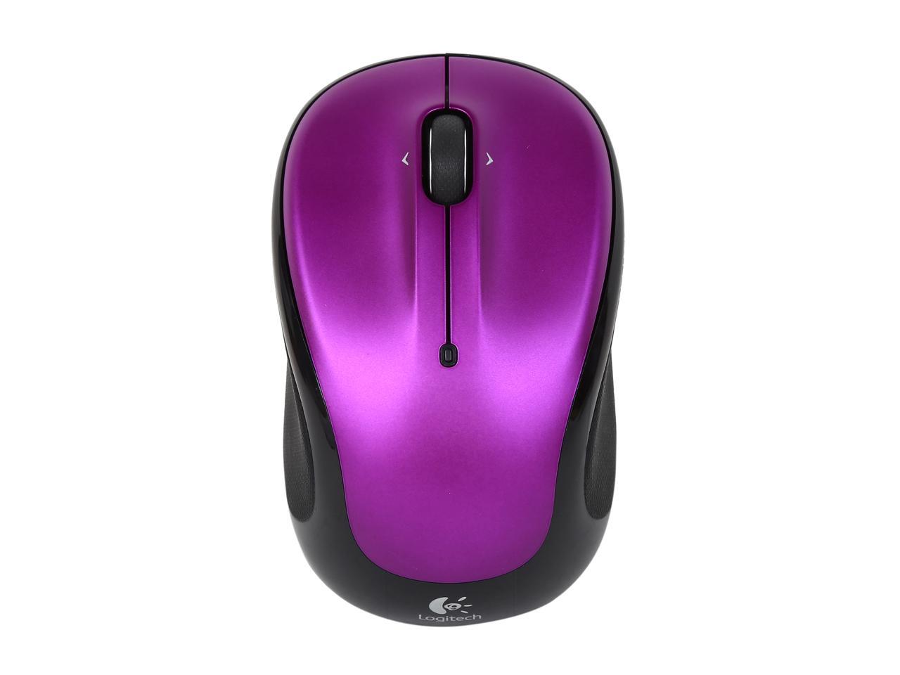Logitech M325 910-003120 Violet 5 Buttons Tilt Wheel USB RF Wireless Optical 1000 dpi Mouse