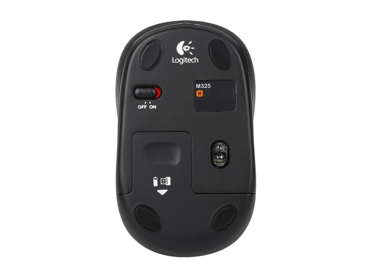 Logitech M325 910-003120 Violet 5 Buttons Tilt Wheel USB RF Wireless Optical 1000 dpi Mouse