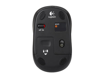 Logitech M325 910-003120 Violet 5 Buttons Tilt Wheel USB RF Wireless Optical 1000 dpi Mouse