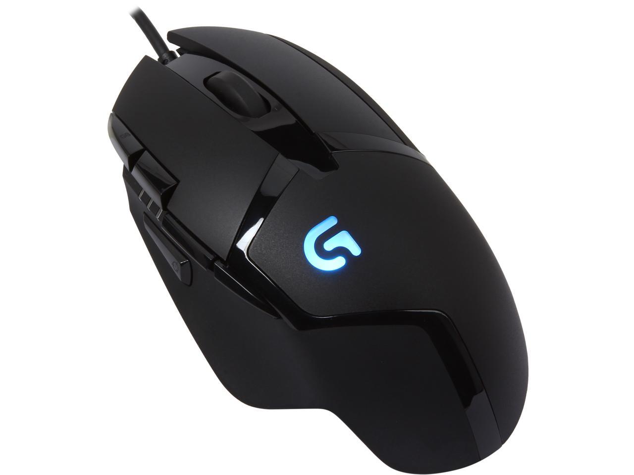 Logitech G402 910-004069 Black 8 Buttons 1 x Wheel USB Wired Optical 4000 dpi Hyperion Fury FPS Gaming Mouse with High Speed Fusion Engine
