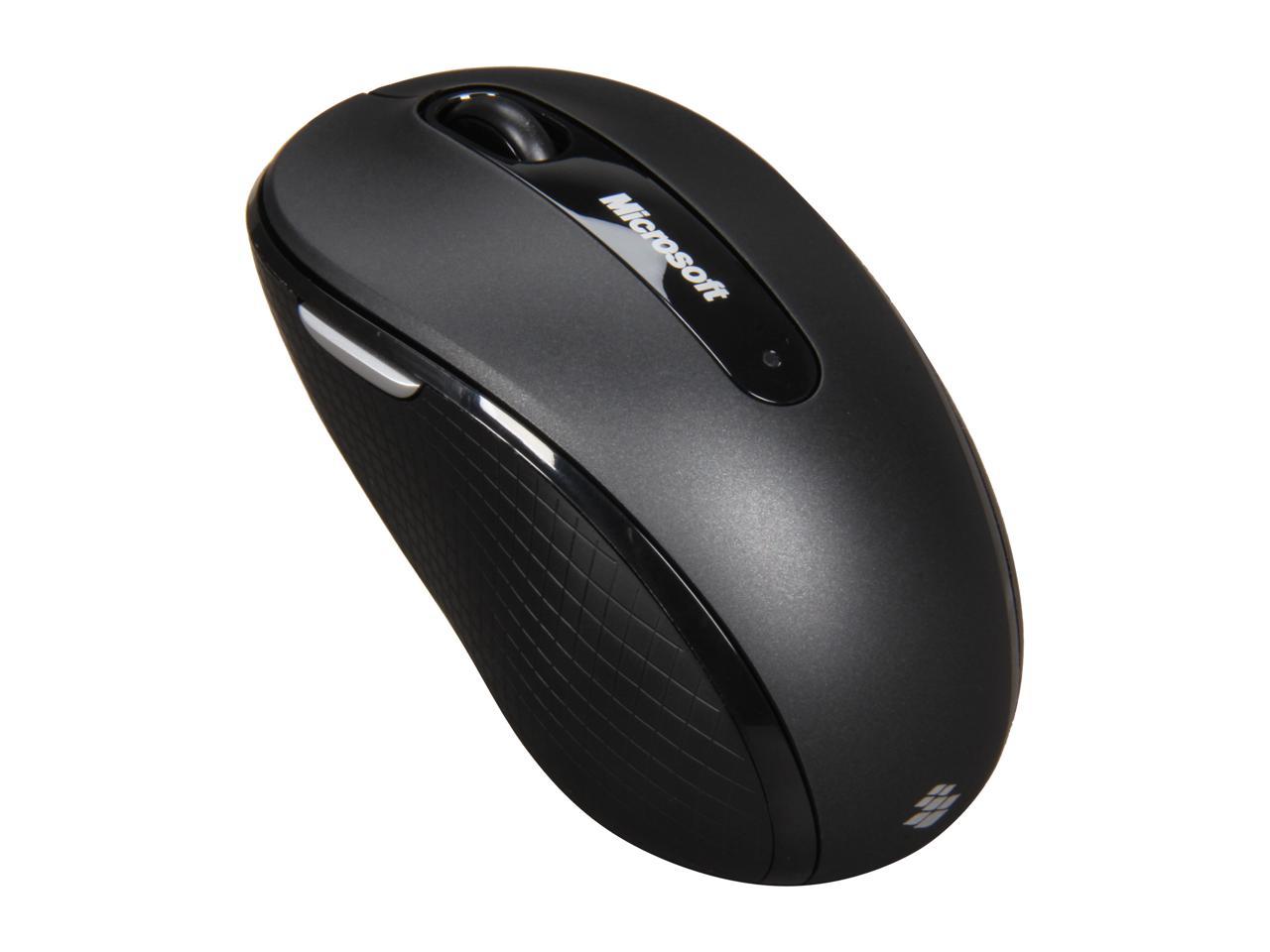 Microsoft Wireless Mobile Mouse 4000 for Business Black 4 Buttons Tilt Wheel USB 2.4 GHz RF BlueTrack 1000 dpi