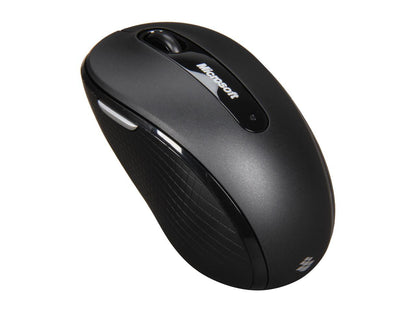 Microsoft Wireless Mobile Mouse 4000 for Business Black 4 Buttons Tilt Wheel USB 2.4 GHz RF BlueTrack 1000 dpi