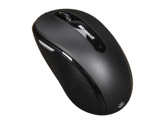 Microsoft Wireless Mobile Mouse 4000 for Business Black 4 Buttons Tilt Wheel USB 2.4 GHz RF BlueTrack 1000 dpi
