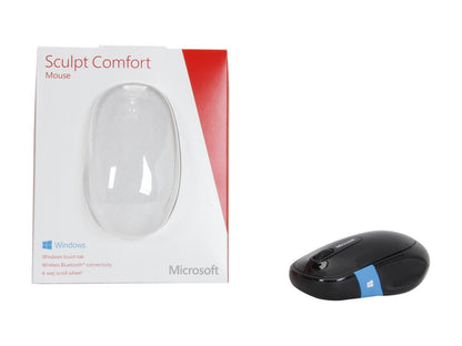 Microsoft Sculpt Comfort Mouse H3S-00003 Black Tilt Wheel Bluetooth Wireless BlueTrack Mouse
