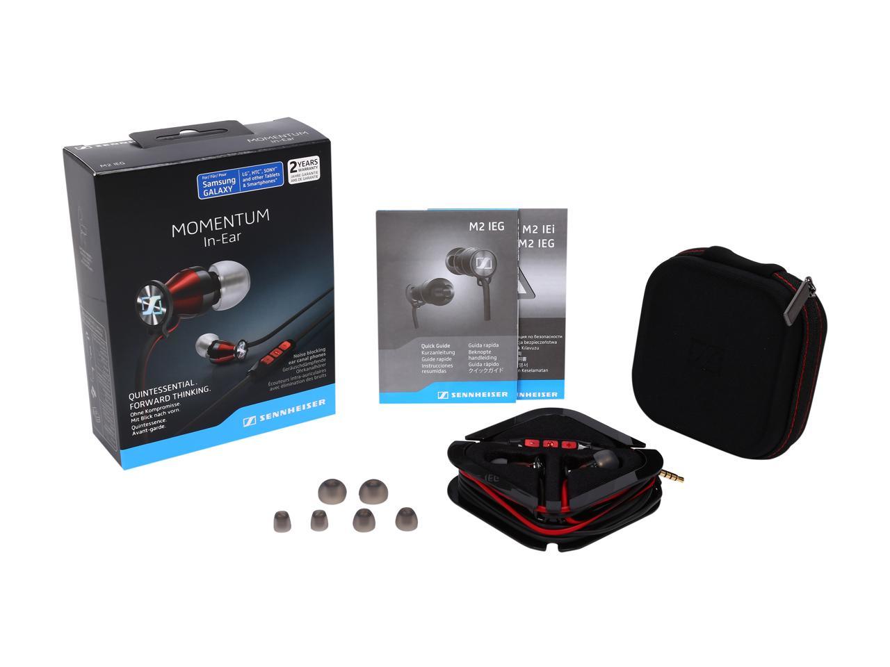 Sennheiser M2IEG Momentum In-Ear Headphones - Galaxy /Android Devices - Black / Red (506244)