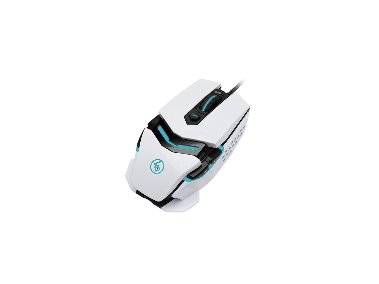 IOGEAR FOKUS GME670 White 8 Buttons 1 x Wheel USB 2.0 Wired Laser 8200 dpi Gaming Mice