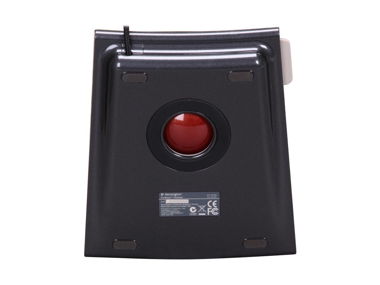 Kensington SlimBlade K72327US Red Scroll Ball USB Wired Laser Mouse