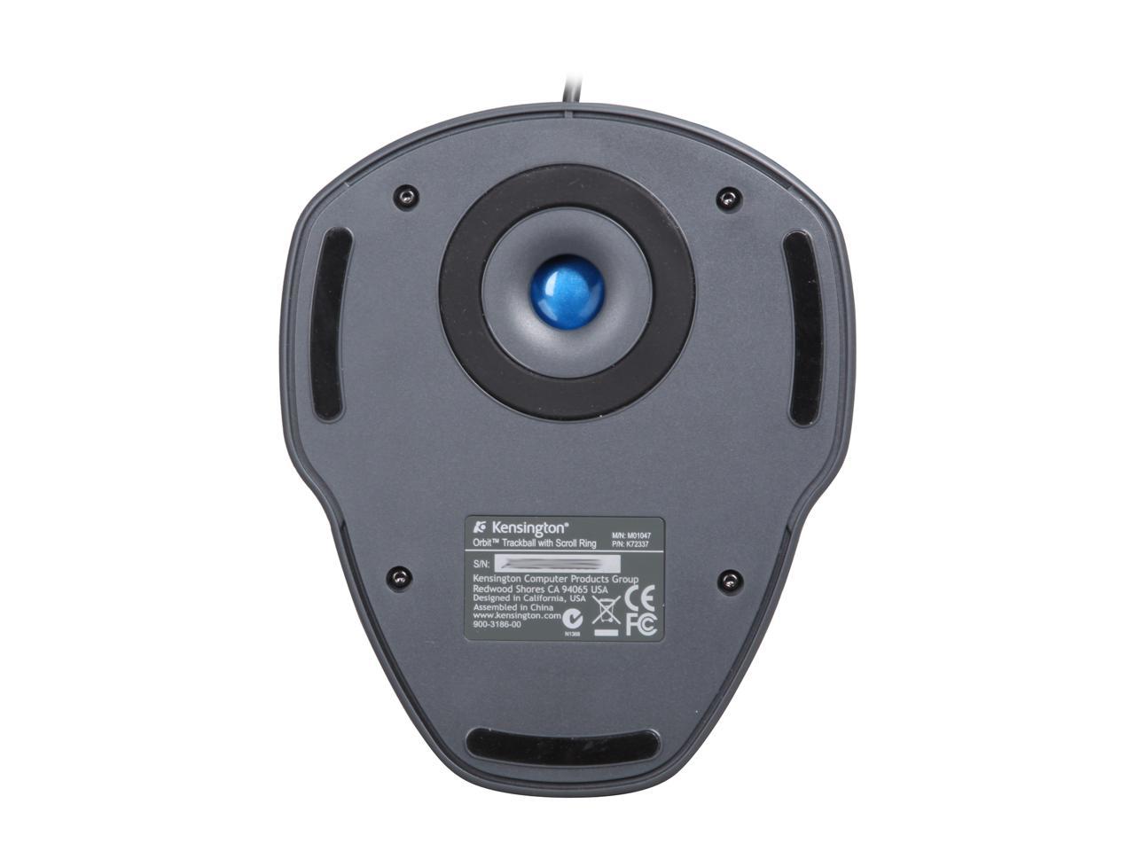 Kensington Orbit K72337 Black Wired Optical Trackball