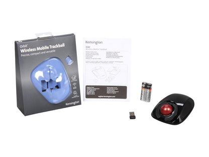 Kensington K72352US Black RF Wireless Orbit Mobile Trackball