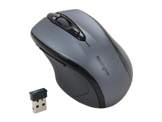 Kensington Pro Fit Mid-Size Mouse K72423AM Graphite Green 1 x Wheel USB RF Wireless Optical 1750 dpi Mouse