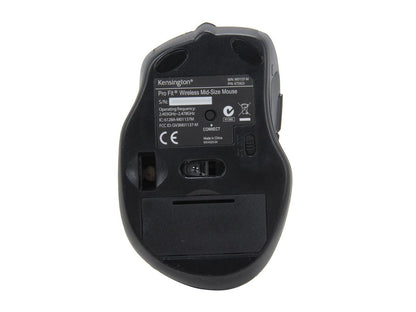 Kensington Pro Fit Mid-Size Mouse K72423AM Graphite Green 1 x Wheel USB RF Wireless Optical 1750 dpi Mouse
