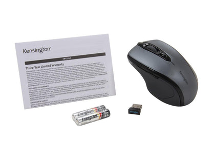 Kensington Pro Fit Mid-Size Mouse K72423AM Graphite Green 1 x Wheel USB RF Wireless Optical 1750 dpi Mouse