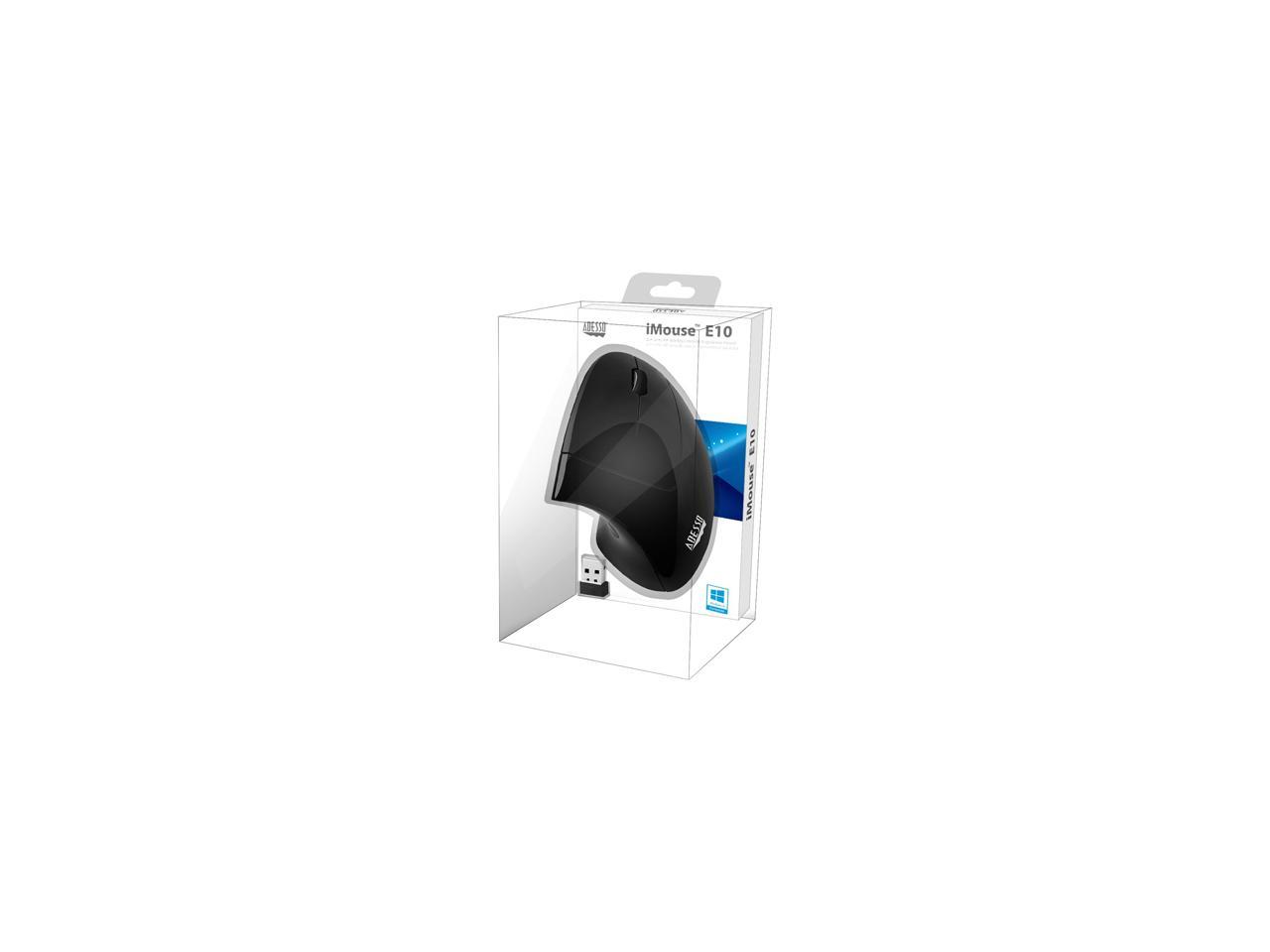 Adesso iMouseE10 2.4 GHz RF wireless Vertical Ergonomic mouse with DPI switch button