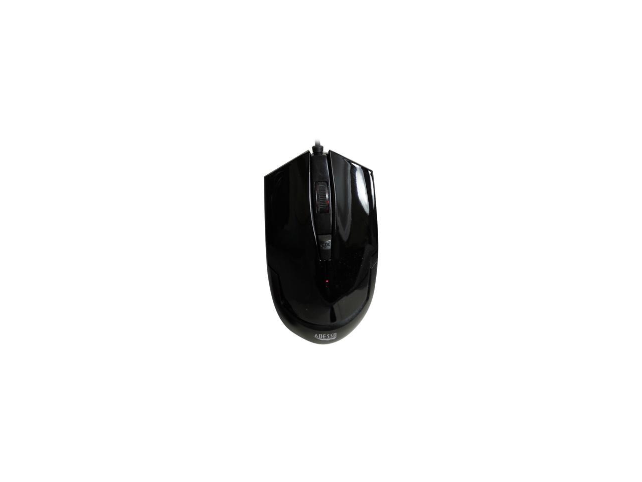 Adesso iMousesG1 Blue illuminated Ergonomic desktop USB optical mouse with 4 DPI switching