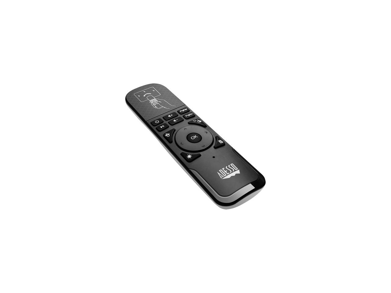 Adesso WKB-4010UB 2.4 GHz wireless Air mouse Remote to control Smart TV, Android TV box, Projector, Playstation, Gaming Consoles, Slideshows & Presentations
