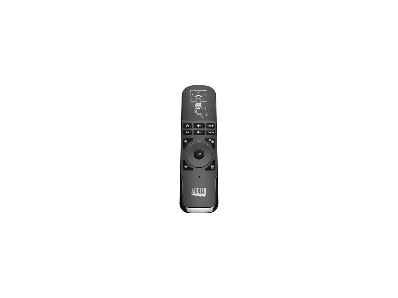 Adesso WKB-4010UB 2.4 GHz wireless Air mouse Remote to control Smart TV, Android TV box, Projector, Playstation, Gaming Consoles, Slideshows & Presentations