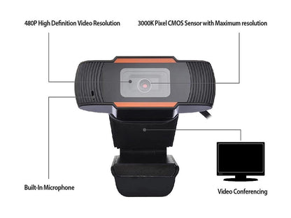 Adesso CYBERTRACK H2 USB WebCam with Built-in Microphone