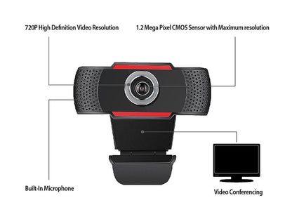 Adesso CYBERTRACK H3 USB WebCam with Built-in Microphone