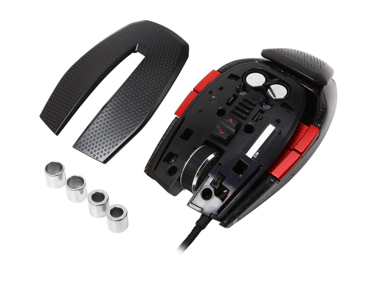 EVGA TORQ X10 Carbon 901-X1-1102-KR Black 9 Buttons 1 x Wheel USB Wired Laser 8200 dpi Gaming Mouse