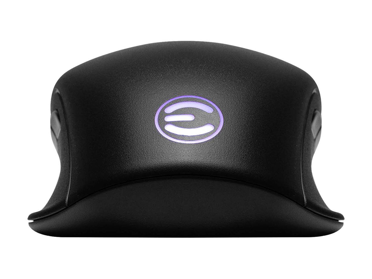 EVGA X12 Gaming Mouse, 8k, Wired, Black, Customizable, Dual Sensor, 16,000 DPI, 5 Profiles, 8 Buttons, Ambidextrous Light Weight, RGB, 905-W1-12BK-KR