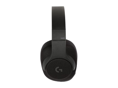 Logitech 981-000708 G433 7.1 Wired Gaming Headset with DTS Headphone: X 7.1 Surround for PC, PS4, PS4 PRO, Xbox One, Xbox One S, Nintendo Switch - Black