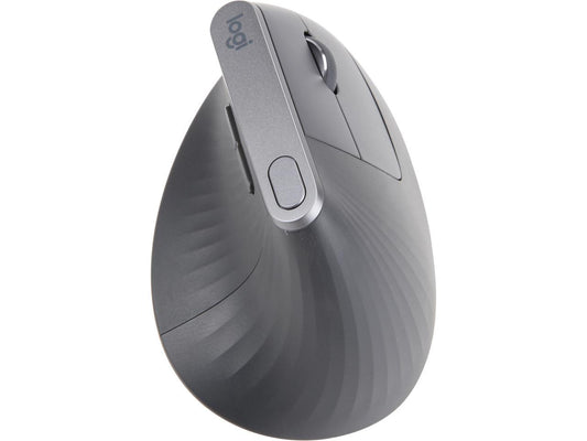 Logitech MX Vertical Advanced Ergonomic Mouse, Wireless via Bluetooth or Included USB Receiver - 910-005447
