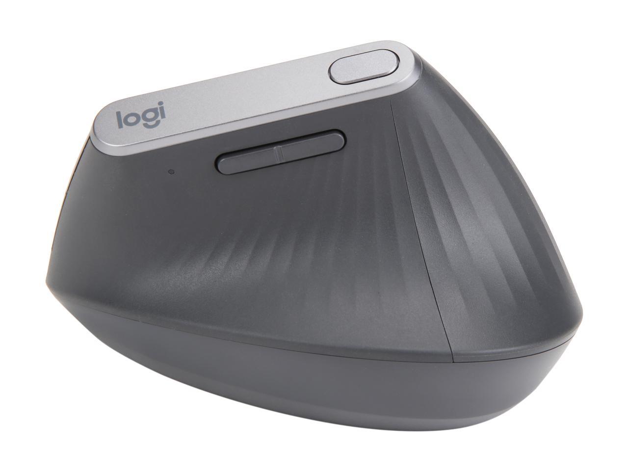 Logitech MX Vertical Advanced Ergonomic Mouse, Wireless via Bluetooth or Included USB Receiver - 910-005447