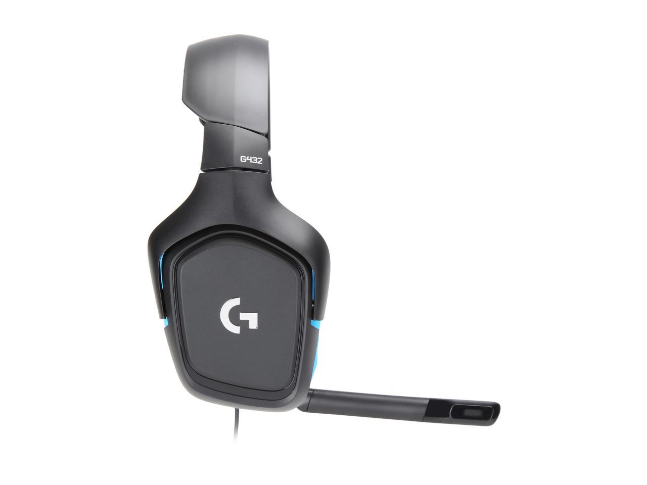 Logitech G432 Wired PC Gaming Headset 3.5mm/ USB Connector Circumaural 7.1 Surround Sound 981-000769
