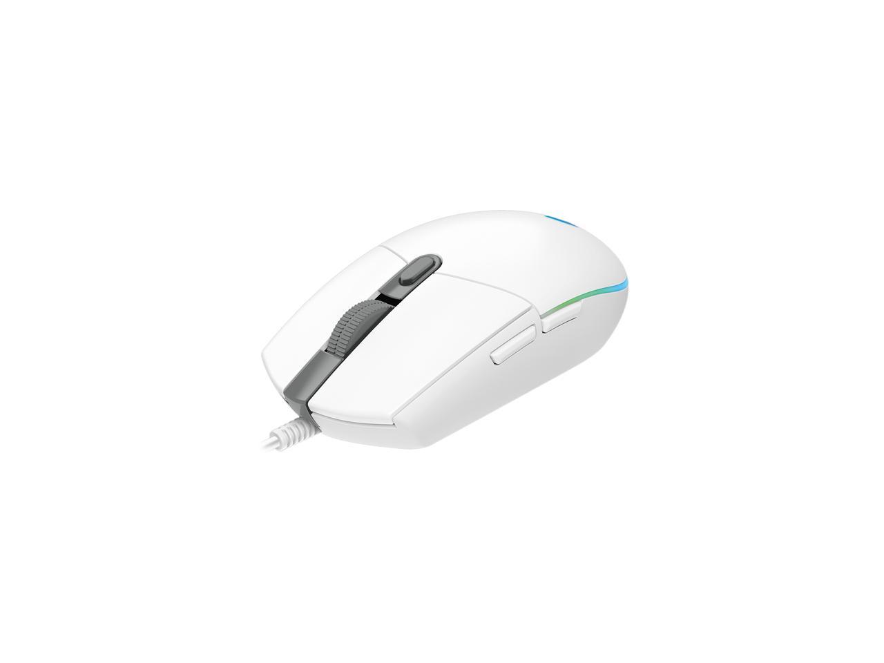 Logitech G203 LIGHTSYNC 910-005791 White 6 Buttons 1 x Wheel USB Wired 8000 dpi Gaming Mouse