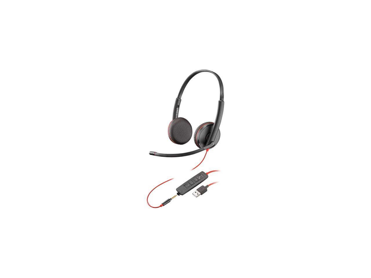 PLANTRONICS Blackwire 3225 3.5mm/ USB Connector Supra-aural Binaural, Over the Head Headset