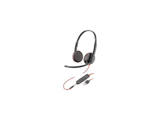 PLANTRONICS Blackwire 3225 3.5mm/ USB Connector Supra-aural Binaural, Over the Head Headset