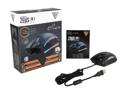 Gamdias ZEUS M1 Dual RGB Ligting + 7000 dpi Mouse w/ Weight Adjustment