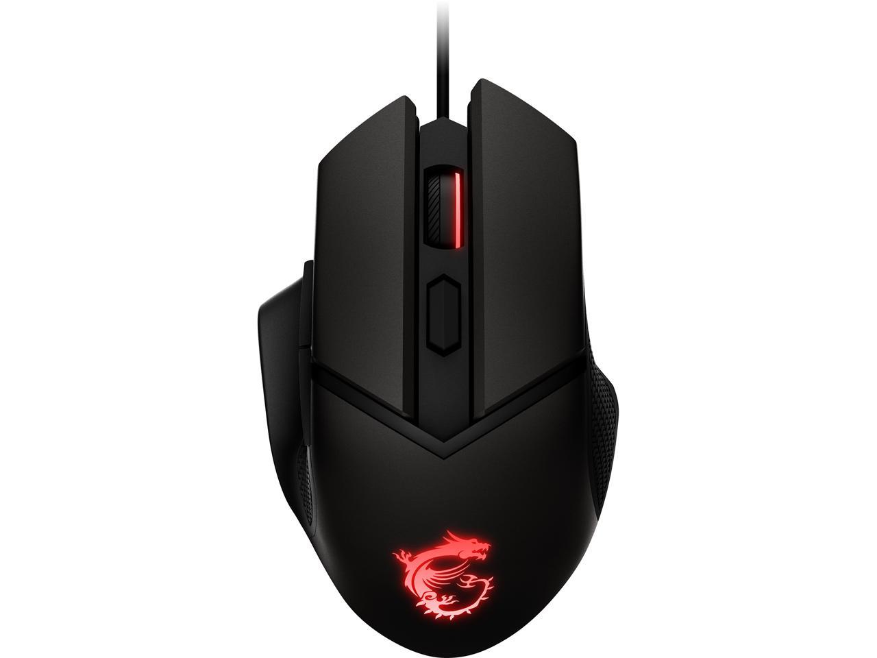 MSI Clutch GM20 ELITE S12-0400D00-C54 Black 6 Buttons 1 x Wheel USB 2.0 Wired Optical 6400 dpi Gaming Mouse