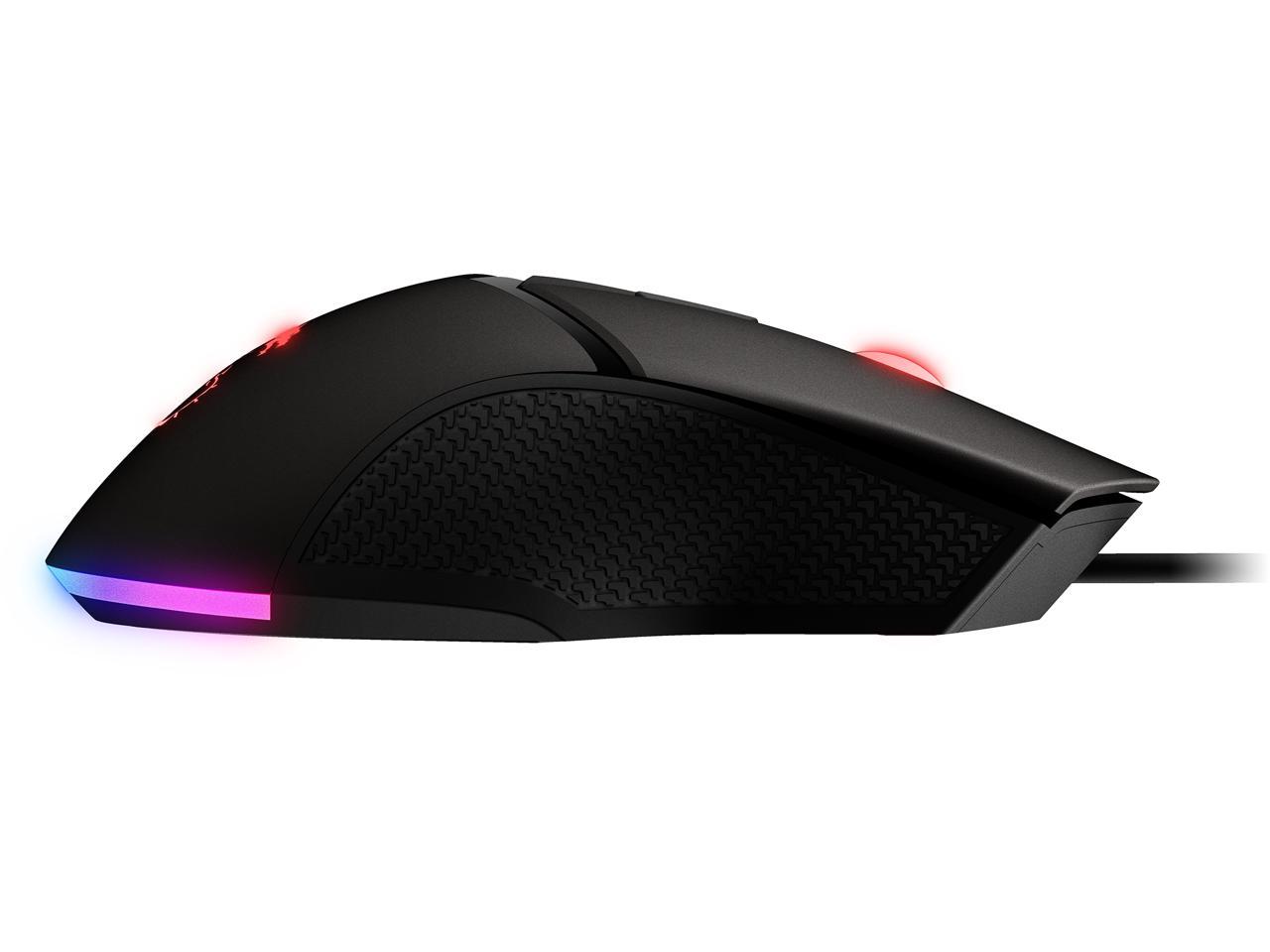 MSI Clutch GM20 ELITE S12-0400D00-C54 Black 6 Buttons 1 x Wheel USB 2.0 Wired Optical 6400 dpi Gaming Mouse