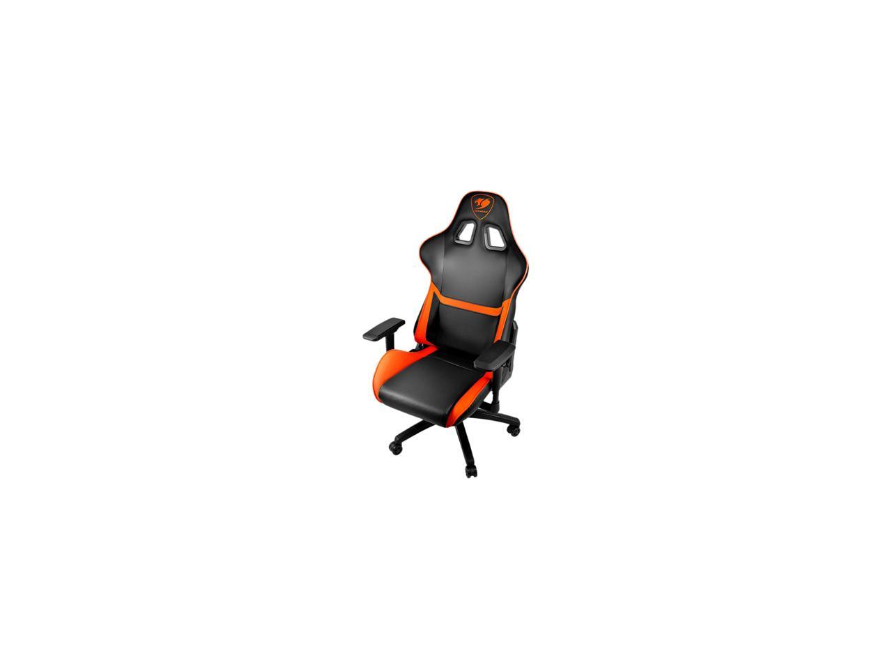Cougar Armor (Orange) Gaming Chair with Breathable Premium PVC Leather and Body-embracing High Back Design