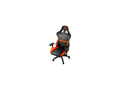 Cougar Armor (Orange) Gaming Chair with Breathable Premium PVC Leather and Body-embracing High Back Design