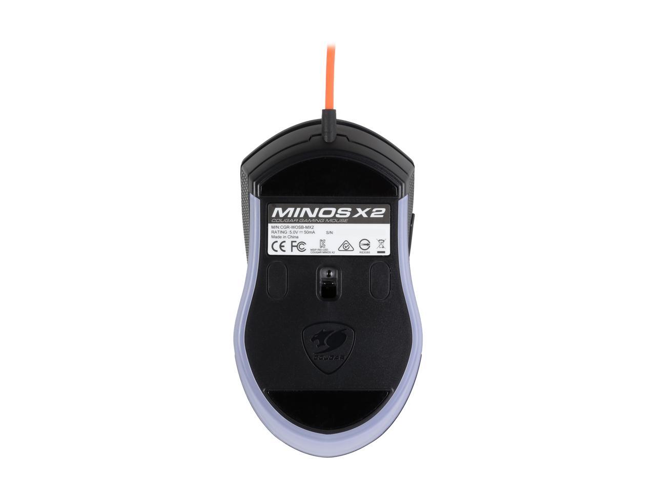 COUGAR Minos X2 MINOS-X2 Black 6 Buttons 1 x Wheel USB Wired Optical 3000 dpi Gaming Mouse