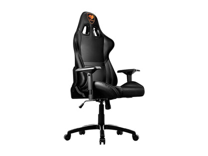 Cougar Armor (Black) Gaming Chair with Breathable Premium PVC Leather and Body-embracing High Back Design