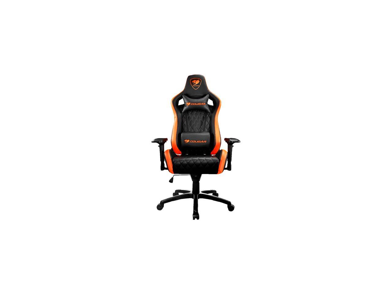 Cougar Armor S (Orange) Luxury Gaming Chair with Breathable Premium PVC Leather and Body-embracing High Back Design