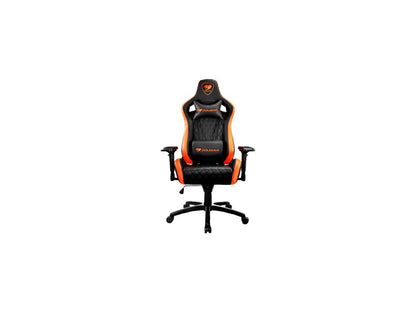 Cougar Armor S (Orange) Luxury Gaming Chair with Breathable Premium PVC Leather and Body-embracing High Back Design