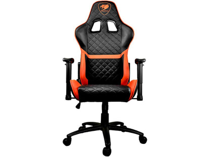 Cougar Armor One (Orange) Gaming Chair with Breathable Premium PVC Leather and Body-embracing High Back Design